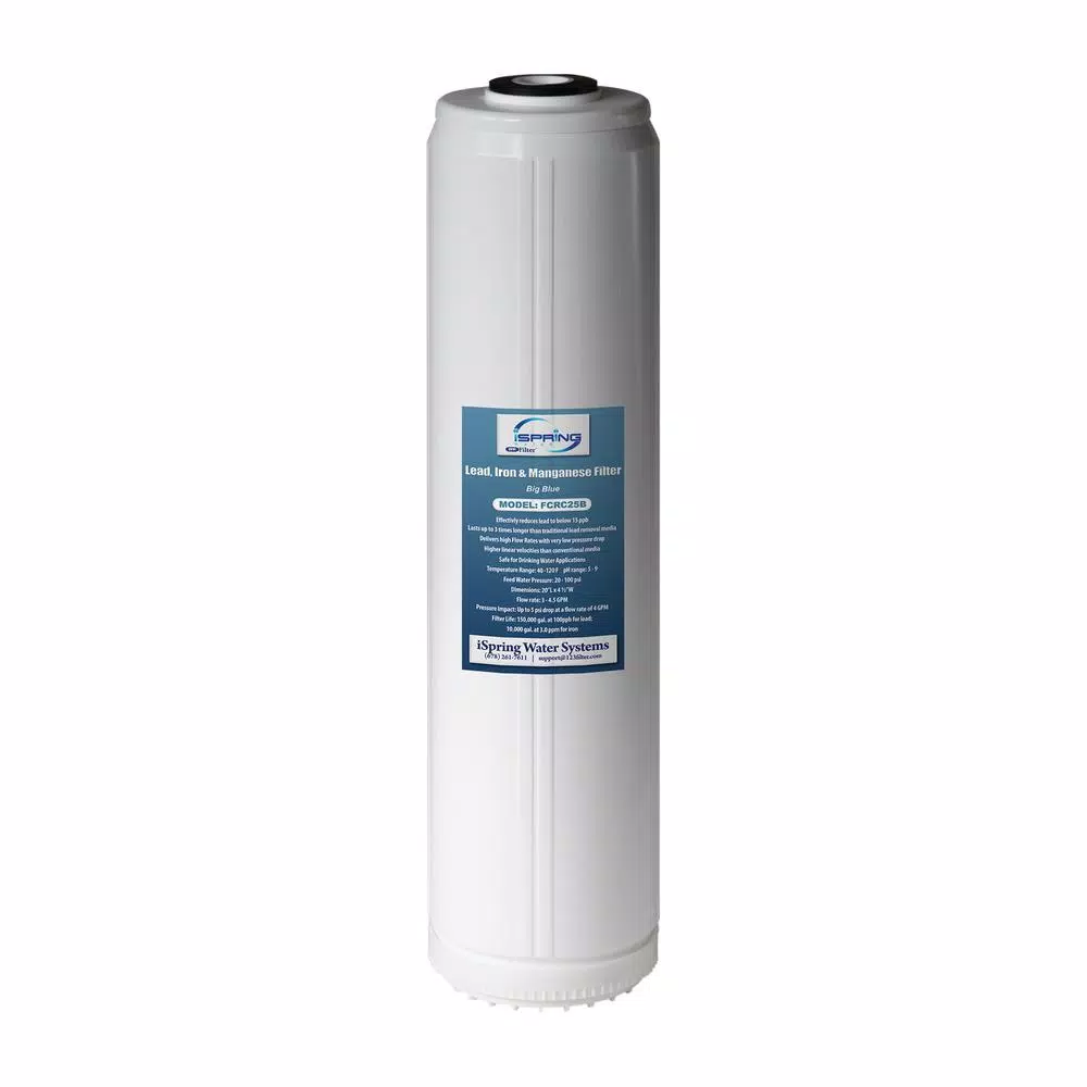 Water Filtration Systems ISPRING LittleWell Lead, Iron Removal Big Blue Whole House Replacement Water Filter Cartridge 3 Water Filtration Systems ISPRING LittleWell Lead, Iron Removal Big Blue Whole House Replacement Water Filter Cartridge