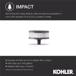 Water Dispensers KOHLER Clarity Explore Recreational Water Filtration Replacement Water Filter Cartridge -Brita shop kohler water cooler filter cartridges k 20856 na 4f 1000