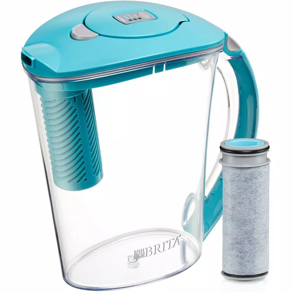 Water Filter Pitchers Brita Stream Rapids 10-Cup Filter As You Pour Water Pitcher In Lake Blue With Water Filter, BPA Free 3 Water Filter Pitchers Brita Stream Rapids 10-Cup Filter As You Pour Water Pitcher In Lake Blue With Water Filter, BPA Free