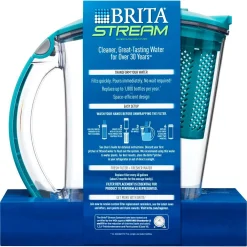 Water Filter Pitchers Brita Stream Rapids 10-Cup Filter As You Pour Water Pitcher In Lake Blue With Water Filter, BPA Free 24 Water Filter Pitchers Brita Stream Rapids 10-Cup Filter As You Pour Water Pitcher In Lake Blue With Water Filter, BPA Free -Brita shop lake blue brita water filter pitchers 6025836219 fa 1000