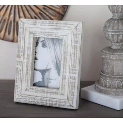 Picture Frames LITTON LANE 1-Opening 7 In. X 9 In. White Patina Picture Frame