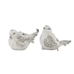 Sculptures LITTON LANE 8 In. X 12 In. Decorative Birds Sculpture In Distressed White Polystone (Set Of 2) 6 Sculptures LITTON LANE 8 In. X 12 In. Decorative Birds Sculpture In Distressed White Polystone (Set Of 2) -Brita shop litton lane sculptures 20933 c3 1000