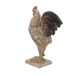 Sculptures LITTON LANE Rooster Polystone Sculpture In Textured Beige -Brita shop litton lane sculptures 38244 fa 1000
