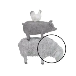 Sculptures LITTON LANE 3-Stacked Barn Animals Polystone Sculpture 10 Sculptures LITTON LANE 3-Stacked Barn Animals Polystone Sculpture -Brita shop litton lane sculptures 38283 4f 1000