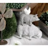 Sculptures LITTON LANE 3-Stacked Barn Animals Polystone Sculpture -Brita shop litton lane sculptures 38283 64 1000