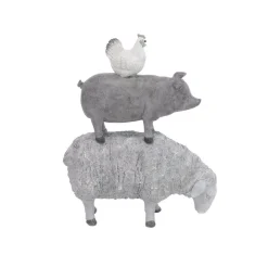 Sculptures LITTON LANE 3-Stacked Barn Animals Polystone Sculpture 9 Sculptures LITTON LANE 3-Stacked Barn Animals Polystone Sculpture -Brita shop litton lane sculptures 38283 c3 1000