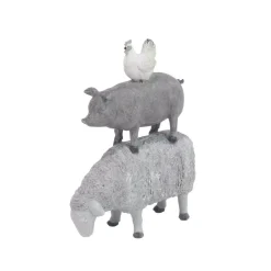 Sculptures LITTON LANE 3-Stacked Barn Animals Polystone Sculpture 13 Sculptures LITTON LANE 3-Stacked Barn Animals Polystone Sculpture -Brita shop litton lane sculptures 38283 fa 1000