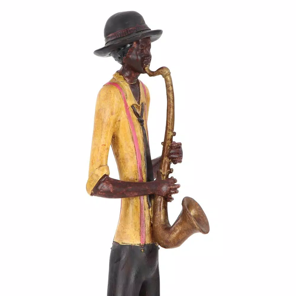 Sculptures LITTON LANE 24 In. X 4 In. Decorative Jazz Band Sculpture Set In Colored Polystone 4 Sculptures LITTON LANE 24 In. X 4 In. Decorative Jazz Band Sculpture Set In Colored Polystone - Image 2