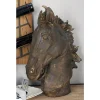 Sculptures LITTON LANE Polystone Horse Head Sculpture 2 Sculptures LITTON LANE Polystone Horse Head Sculpture -Brita shop litton lane sculptures 44678 64 1000