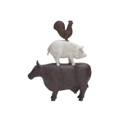 Sculptures LITTON LANE Polystone Stacked Barnyard Animals Sculpture 6 Sculptures LITTON LANE Polystone Stacked Barnyard Animals Sculpture -Brita shop litton lane sculptures 44703 c3 1000