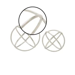Sculptures LITTON LANE Round Aluminum Ring Decorative Orbs In Silver (Set Of 2) -Brita shop litton lane sculptures 45680 4f 1000