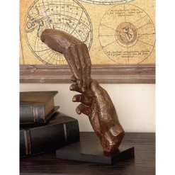 Sculptures LITTON LANE 12 In. X 6 In. The Connecting Hands Decorative Figurine In Colored Polystone