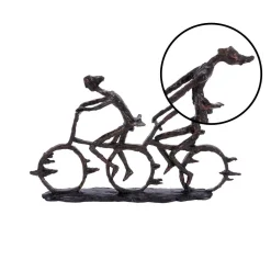 Sculptures LITTON LANE Abstract Polystone Cycling Pair Sculpture -Brita shop litton lane sculptures 58273 4f 1000