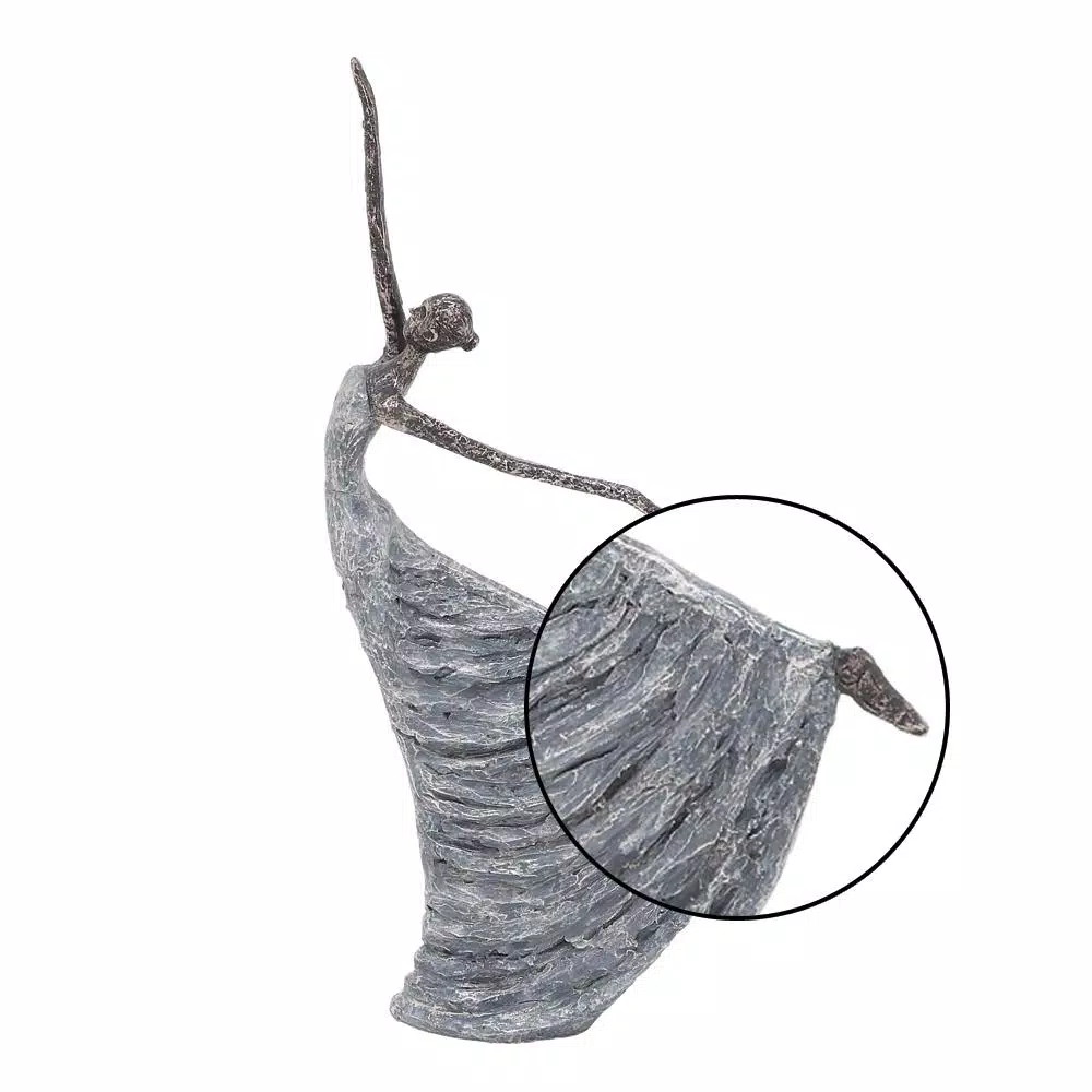 Sculptures LITTON LANE 21 In. X 12 In. The Dancer Decorative Figurine In Colored Polystone 5 Sculptures LITTON LANE 21 In. X 12 In. The Dancer Decorative Figurine In Colored Polystone - Image 3