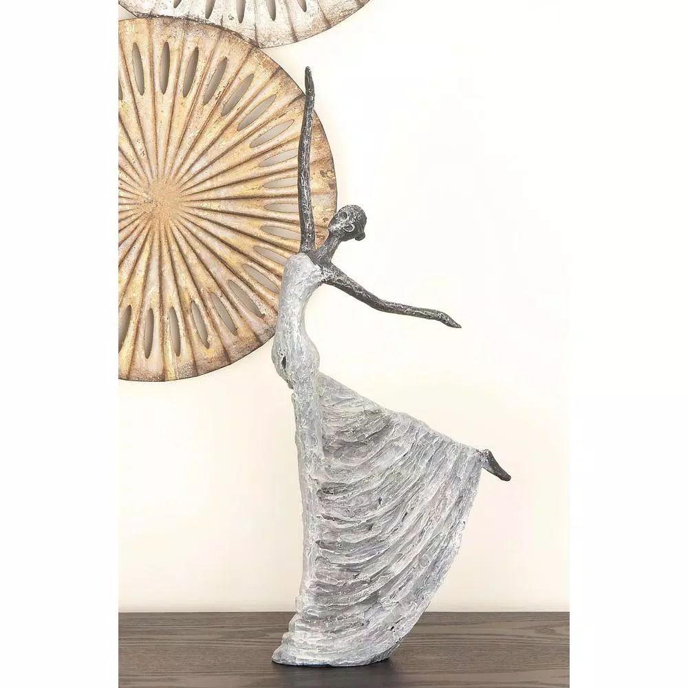 Sculptures LITTON LANE 21 In. X 12 In. The Dancer Decorative Figurine In Colored Polystone 3 Sculptures LITTON LANE 21 In. X 12 In. The Dancer Decorative Figurine In Colored Polystone