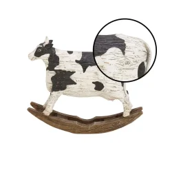 Sculptures LITTON LANE Rectangular Polystone Cow Sculpture On Curved Rocker 7 Sculptures LITTON LANE Rectangular Polystone Cow Sculpture On Curved Rocker -Brita shop litton lane sculptures 59127 4f 1000