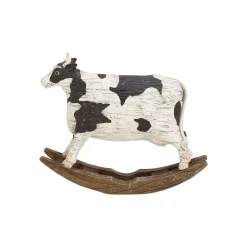 Sculptures LITTON LANE Rectangular Polystone Cow Sculpture On Curved Rocker 6 Sculptures LITTON LANE Rectangular Polystone Cow Sculpture On Curved Rocker -Brita shop litton lane sculptures 59127 c3 1000