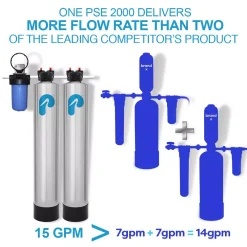 Water Filtration Systems Pelican Water 15 GPM Whole House Water Filtration And NaturSoft Water Softener Alternative System -Brita shop metallic pelican water whole house water filters thd pse2000 a0 1000