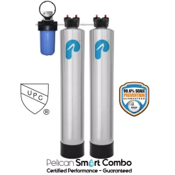 Water Filtration Systems Pelican Water 15 GPM Whole House Water Filtration And NaturSoft Water Softener Alternative System -Brita shop metallic pelican water whole house water filters thd pse2000 c3 1000
