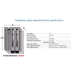 Water Filtration Systems Pelican Water 15 GPM Whole House Water Filtration And NaturSoft Water Softener Alternative System -Brita shop metallic pelican water whole house water filters thd pse2000 fa 1000