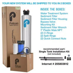 Water Softeners Pelican Water 15 GPM Whole House NaturSoft Water Softener Alternative System -Brita shop metallics pelican water water softener systems thd ns6 66 1000