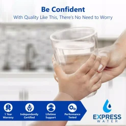 Water Filtration Systems Express Water Express Water Reverse Osmosis 5 Stage Water Filtration System – With Faucet, Tank, And 4 Replacement Filters – 100 GPD -Brita shop modern chrome express water reverse osmosis systems ro10mx 66 1000