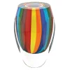 Vases Badash Crystal 6 In. Rainbow Murano Style Art Glass Vase