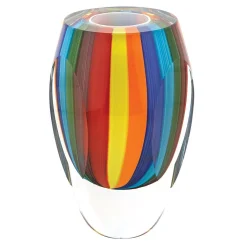 Vases Badash Crystal 6 In. Rainbow Murano Style Art Glass Vase -Brita shop multi badash crystal vases j518 c3 1000