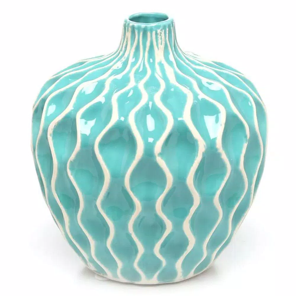 Benjara Pricelessly Colorful Decorative Agatha Ceramic Vases (Set Of 3) 5 Benjara Pricelessly Colorful Decorative Agatha Ceramic Vases (Set Of 3) - Image 3