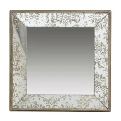 Decorative Trays A & B Home DualPurpose Gold Large Square Mirror/Tray