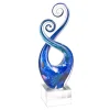 Sculptures Badash Crystal Monet Murano Style Art Glass Swirl Abstract Centerpiece On Crystal Base 10 In. -Brita shop multi colored badash crystal sculptures gw529 64 1000