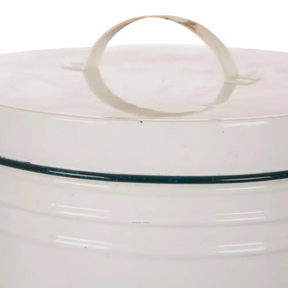 Storage Baskets Glitzhome 13 In. H Farmhouse Enamel Metal Canister 7 Storage Baskets Glitzhome 13 In. H Farmhouse Enamel Metal Canister - Image 5