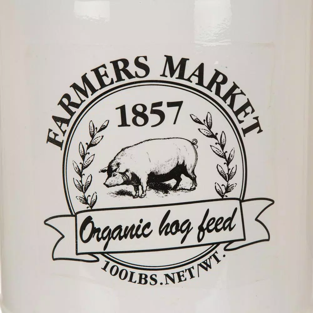 Storage Baskets Glitzhome 13 In. H Farmhouse Enamel Metal Canister 8 Storage Baskets Glitzhome 13 In. H Farmhouse Enamel Metal Canister - Image 6