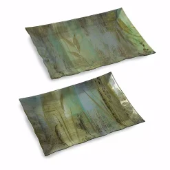 Decorative Trays IMAX Field Of Dreams Large Trays (Set Of 2)