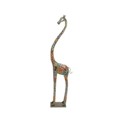 Sculptures LITTON LANE Stylized Giraffe Metal Sculpture