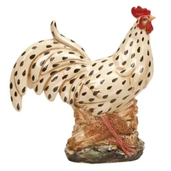 Sculptures LITTON LANE 14 In. Colorful Rooster Decorative Figurine