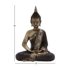 Sculptures LITTON LANE 16 In. X 12 In. Decorative Sitting Buddha Sculpture In Colored Polystone -Brita shop multi litton lane sculptures 44247 1f 1000