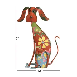 Sculptures LITTON LANE Whimsical Dog Iron Sculpture -Brita shop multi litton lane sculptures 55138 1f 1000