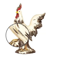 Sculptures LITTON LANE 15 In. Rooster Decorative Sculpture In White, Red And Brown 15 Sculptures LITTON LANE 15 In. Rooster Decorative Sculpture In White, Red And Brown -Brita shop multi litton lane sculptures 58220 4f 1000