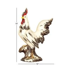 Sculptures LITTON LANE 15 In. Rooster Decorative Sculpture In White, Red And Brown 18 Sculptures LITTON LANE 15 In. Rooster Decorative Sculpture In White, Red And Brown -Brita shop multi litton lane sculptures 58220 fa 1000