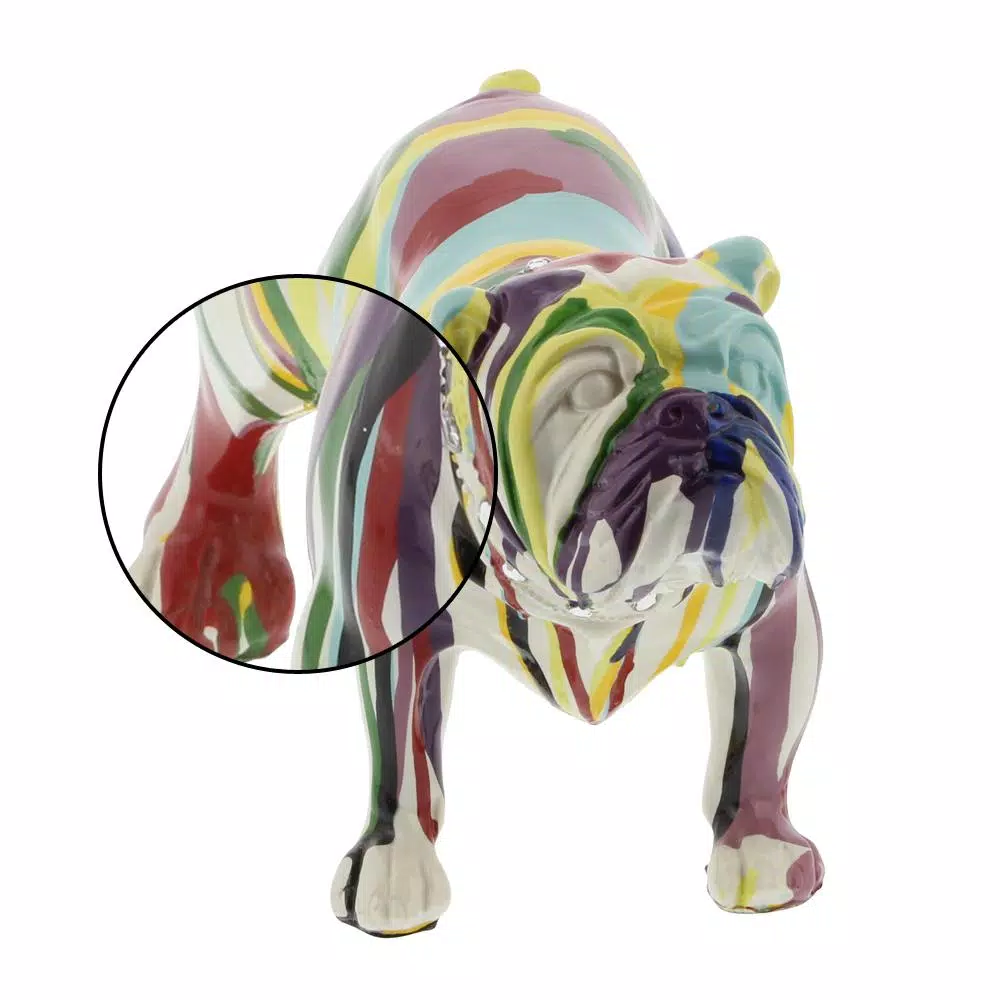 Sculptures LITTON LANE 6 In. X 11 In. Decorative Bulldog Sculpture In Colored Polystone 5 Sculptures LITTON LANE 6 In. X 11 In. Decorative Bulldog Sculpture In Colored Polystone - Image 3