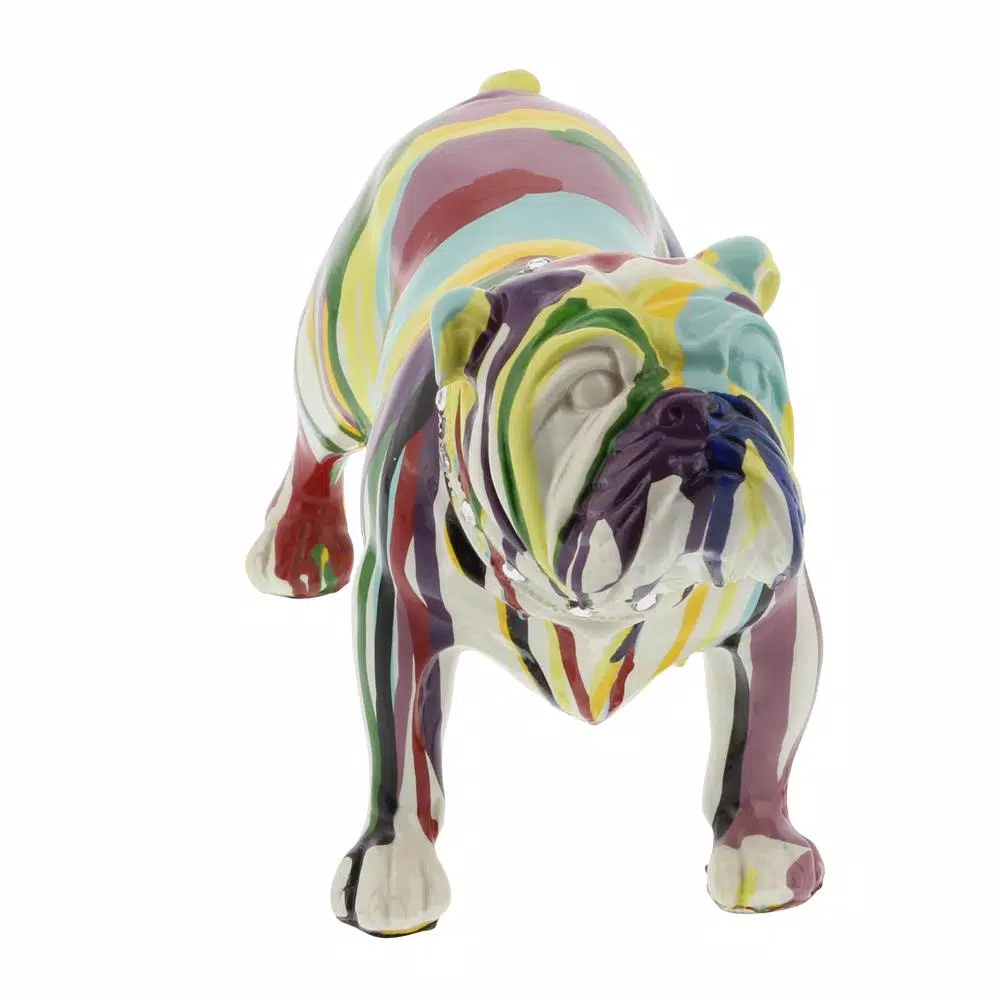 Sculptures LITTON LANE 6 In. X 11 In. Decorative Bulldog Sculpture In Colored Polystone 4 Sculptures LITTON LANE 6 In. X 11 In. Decorative Bulldog Sculpture In Colored Polystone - Image 2