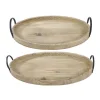 Decorative Trays A & B Home Farmers Market Wooden Natural Trays (Set Of 2) -Brita shop natural a b home decorative trays kih38547 64 1000
