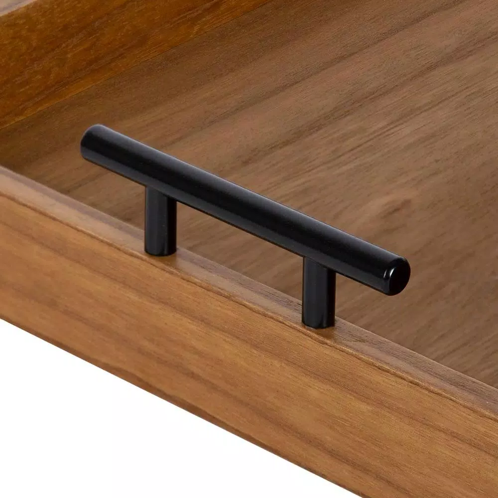 Decorative Trays Kate And Laurel Lipton 16 In. X 16 In. X 3 In. Natural/Black Decorative Wall Shelf 5 Decorative Trays Kate And Laurel Lipton 16 In. X 16 In. X 3 In. Natural/Black Decorative Wall Shelf - Image 3