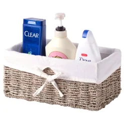 Storage Baskets Vintiquewise 12 In. W X 6.5 In. D X 5.3 In. H Seagrass Shelf Basket Lined With White Lining 11 Storage Baskets Vintiquewise 12 In. W X 6.5 In. D X 5.3 In. H Seagrass Shelf Basket Lined With White Lining -Brita shop natural vintiquewise storage baskets qi003084 4f 1000