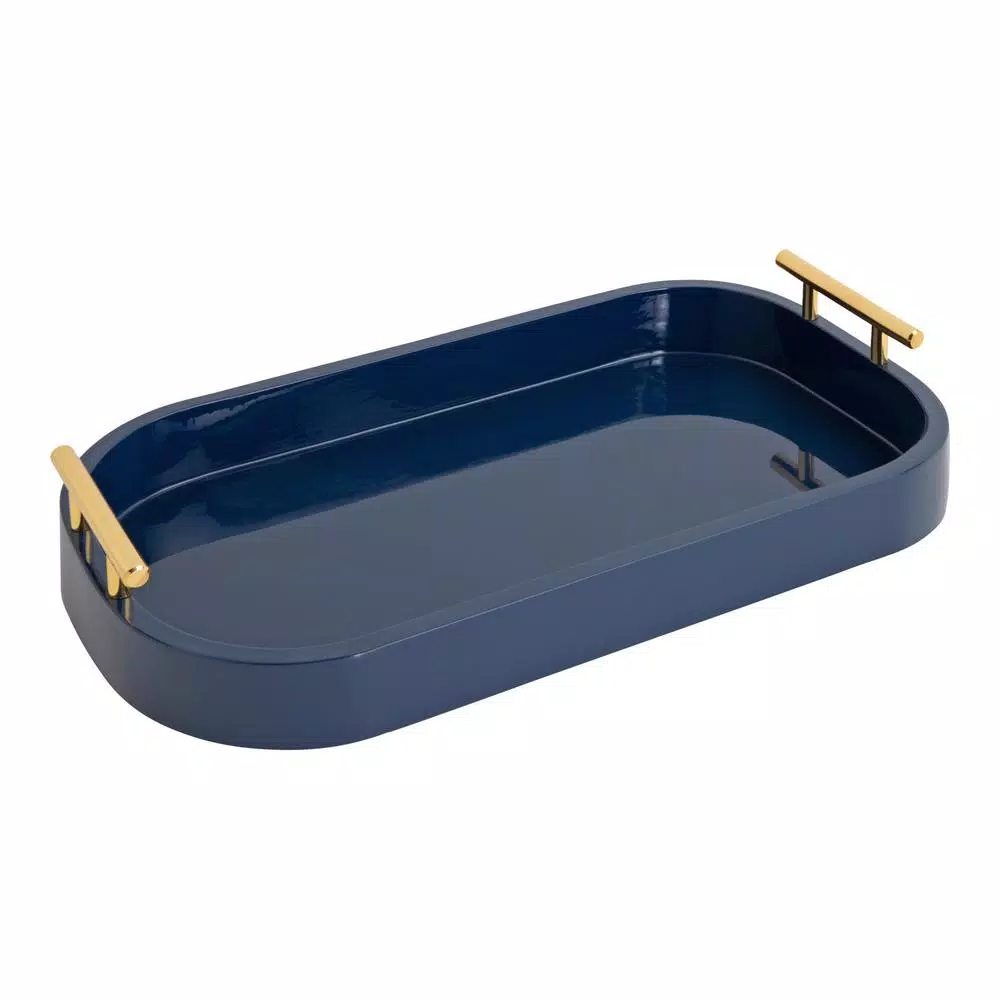 Decorative Trays Kate And Laurel Lipton 18 In. X 3 In. X 10 In. Navy Blue Decorative Wall Shelf 3 Decorative Trays Kate And Laurel Lipton 18 In. X 3 In. X 10 In. Navy Blue Decorative Wall Shelf