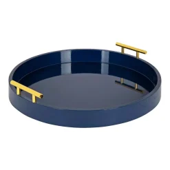 Decorative Trays Kate And Laurel Lipton 16 In. X 3 In. X 16 In. Navy Blue Decorative Wall Shelf