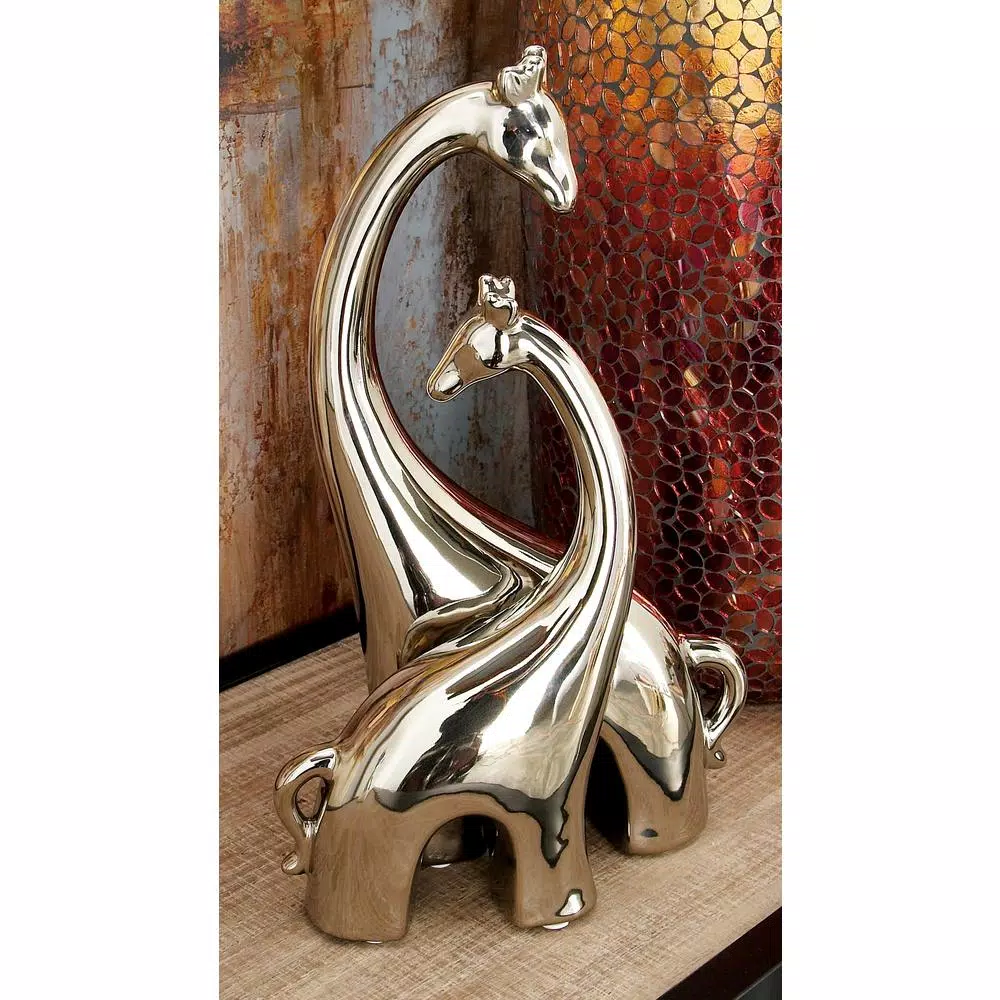 Sculptures LITTON LANE Abstract Standing Adult And Young Giraffe Ceramic Sculpture 4 Sculptures LITTON LANE Abstract Standing Adult And Young Giraffe Ceramic Sculpture - Image 2