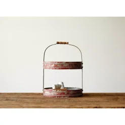 Decorative Trays 3R Studios 17-1/2 In. H 2-Tier Red Tray 7 Decorative Trays 3R Studios 17-1/2 In. H 2-Tier Red Tray -Brita shop red 3r studios decorative trays da6876 31 1000