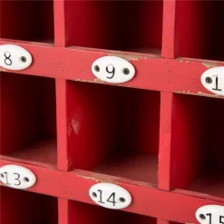 Sculptures Glitzhome 25 In. H Countdown To Christmas Wood And Metal Advent Calendar Decor -Brita shop red glitzhome sculptures 1103202608 fa 1000